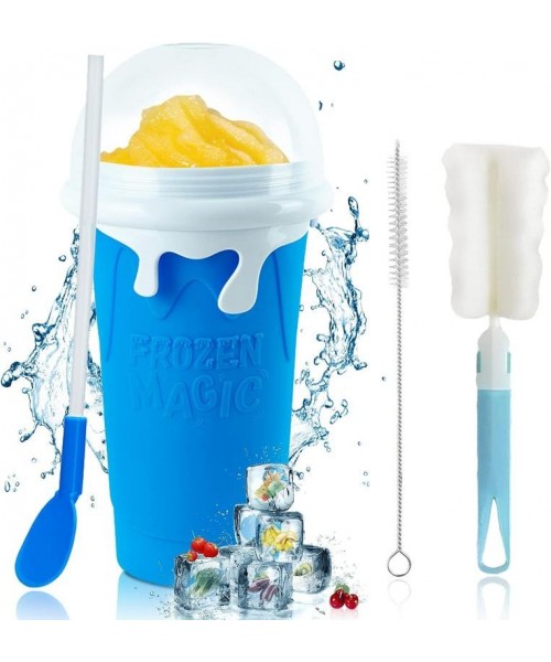 Slushy Cup Slushie Maker for any drink Portable and Double Layer Slushie Maker Cup for DIY Drinks Milk Shake Kitchen Reusable Straw Mug Utensils Spoon Slushy Cup Slushie Maker for any drink Portable and Double Layer Slushie Maker Cup for DIY Drinks Milk Shake Kitchen Reusable Straw Mug Utensils Spoon