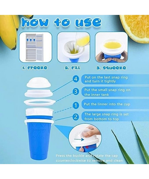 Slushy Cup Slushie Maker for any drink Portable and Double Layer Slushie Maker Cup for DIY Drinks Milk Shake Kitchen Reusable Straw Mug Utensils Spoon Slushy Cup Slushie Maker for any drink Portable and Double Layer Slushie Maker Cup for DIY Drinks Milk Shake Kitchen Reusable Straw Mug Utensils Spoon