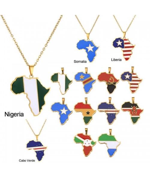 Hot selling creative world maps, national flags, necklaces, pendants,Women and men jewelry,tiktok shop