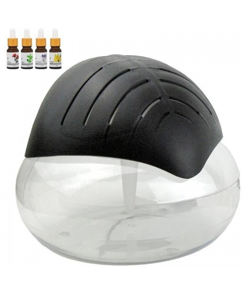 Twister Air Purifier (Black) - Water Filter Air Washer For Home and Office - Essential Oil Aroma Diffuser With LED Night light for Bedroom - Small Air Cleaner For Smoke Sweat Stink Smell and Pets, Perfect Present for Thanksgiving, Christmas, New Year Gift