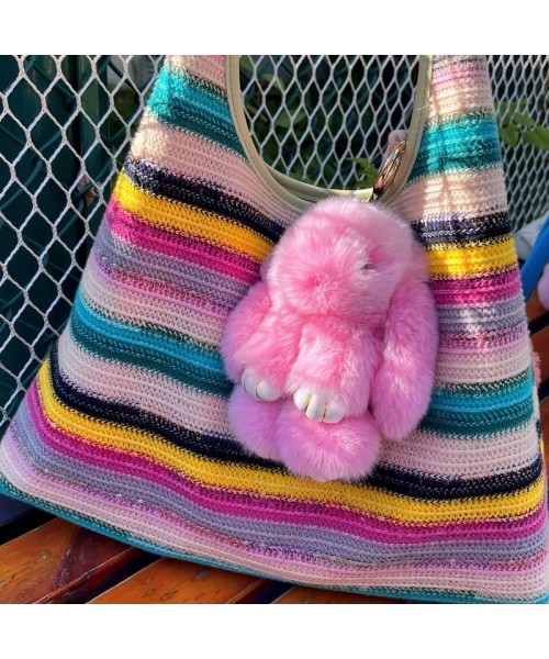 Handmade Soft Bunny PomPom Keychain with Tin Box, Cute Charms for Phone Bag Car, Fashion Accessories, Plush Pendants, Gifts for Women Girls Handmade Soft Bunny PomPom Keychain with Tin Box, Cute Charms for Phone Bag Car, Fashion Accessories, Plush Pendants, Gifts for Women Girls