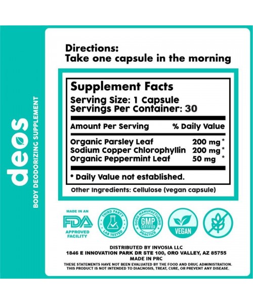 Full Body Deodorant Supplement | DEOS Internal Deodorant Full Body