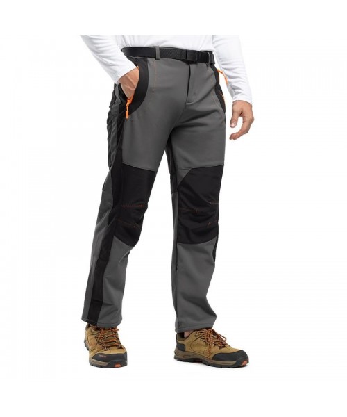 Men's Snow Ski Hiking Pants Waterproof Winter Fleece Lined Pants Camping Skiing Ice Fishing Pants with Belt Men's Snow Ski Hiking Pants Waterproof Winter Fleece Lined Pants Camping Skiing Ice Fishing Pants with Belt