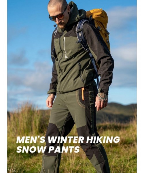 Men's Snow Ski Hiking Pants Waterproof Winter Fleece Lined Pants Camping Skiing Ice Fishing Pants with Belt Men's Snow Ski Hiking Pants Waterproof Winter Fleece Lined Pants Camping Skiing Ice Fishing Pants with Belt