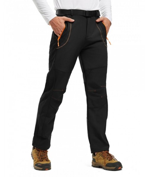 Men's Snow Ski Hiking Pants Waterproof Winter Fleece Lined Pants Camping Skiing Ice Fishing Pants with Belt Men's Snow Ski Hiking Pants Waterproof Winter Fleece Lined Pants Camping Skiing Ice Fishing Pants with Belt