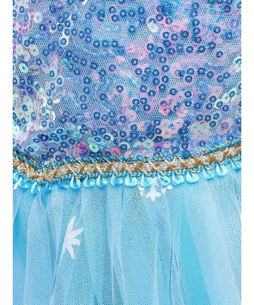 Girl's Contrast Mesh Sequin Decor Faux Pearl Decor Princess Dress, Elegant Puff Sleeve Round Neck Dress for Party, Kids Clothing for All Seasons Girl's Contrast Mesh Sequin Decor Faux Pearl Decor Princess Dress, Elegant Puff Sleeve Round Neck Dress for Party, Kids Clothing for All Seasons