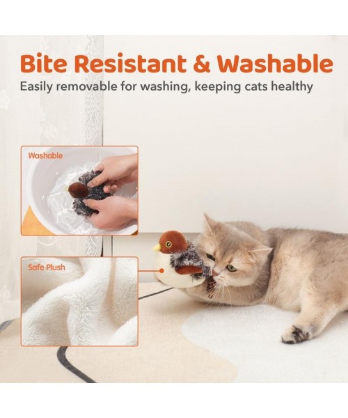 Cat Toys Flapping Bird (DON'T FLY), Lifelike Chirping Cat Kicker (DON'T FLY), Rechargeable Touch Activated Interactive Kitten Toy Cat Toys Flapping Bird (DON'T FLY), Lifelike Chirping Cat Kicker (DON'T FLY), Rechargeable Touch Activated Interactive Kitten Toy