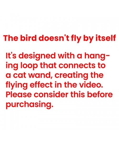 Cat Toys Flapping Bird (DON'T FLY), Lifelike Chirping Cat Kicker (DON'T FLY), Rechargeable Touch Activated Interactive Kitten Toy Cat Toys Flapping Bird (DON'T FLY), Lifelike Chirping Cat Kicker (DON'T FLY), Rechargeable Touch Activated Interactive Kitten Toy