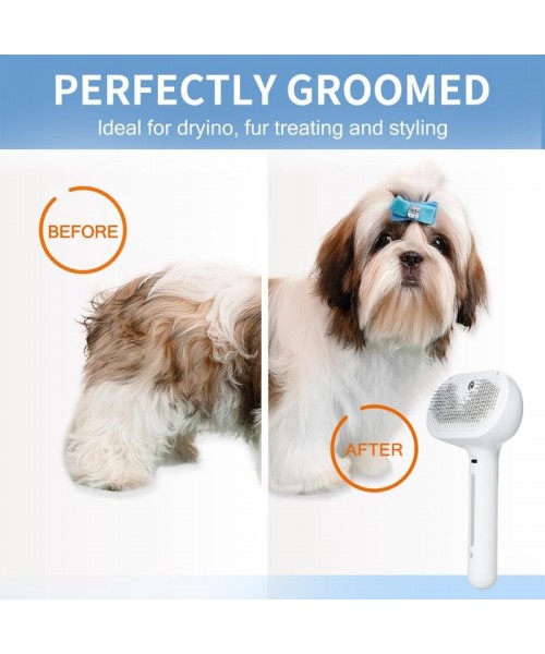 Pet Spray Hair Removal Comb, 1-piece pet hair brush, pet hair cleaning brush with shedding button, cat brush, dog brush, cat and dog beauty and massage comb, pet supplies Pet Spray Hair Removal Comb, 1-piece pet hair brush, pet hair cleaning brush with shedding button, cat brush, dog brush, cat and dog beauty and massage comb, pet supplies