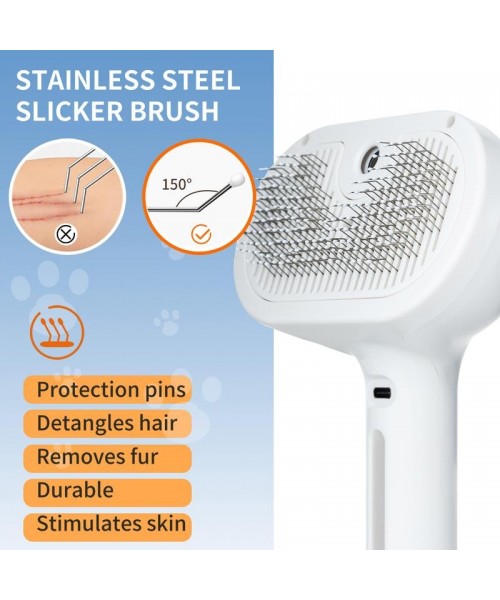 Pet Spray Hair Removal Comb, 1-piece pet hair brush, pet hair cleaning brush with shedding button, cat brush, dog brush, cat and dog beauty and massage comb, pet supplies Pet Spray Hair Removal Comb, 1-piece pet hair brush, pet hair cleaning brush with shedding button, cat brush, dog brush, cat and dog beauty and massage comb, pet supplies