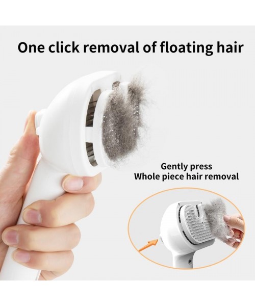 Pet Spray Hair Removal Comb, 1-piece pet hair brush, pet hair cleaning brush with shedding button, cat brush, dog brush, cat and dog beauty and massage comb, pet supplies Pet Spray Hair Removal Comb, 1-piece pet hair brush, pet hair cleaning brush with shedding button, cat brush, dog brush, cat and dog beauty and massage comb, pet supplies