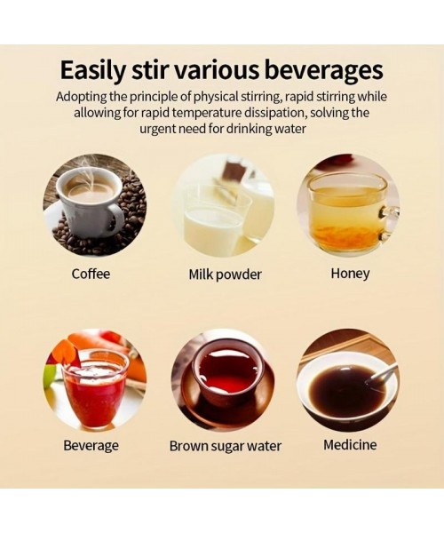 Automatic Coffee Stirring Cup, Stainless Steel Self-Stirring Coffee Cup with Lid, Auto Stir & Heating Feature, LED Intelligent Display Temperature