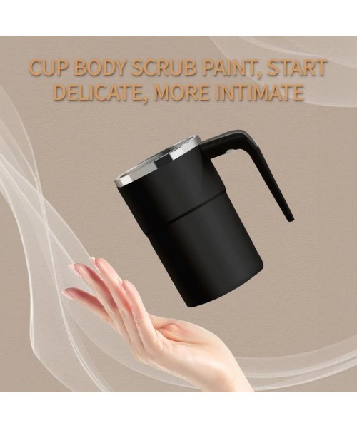 Automatic Coffee Stirring Cup, Stainless Steel Self-Stirring Coffee Cup with Lid, Auto Stir & Heating Feature, LED Intelligent Display Temperature