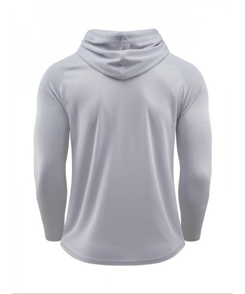 Men's Solid Long Sleeve Drawstring Hoodie Tee, Casual Sporty Hooded Sweatshirt for Running Gym Workout, Men's Sport & Outdoor Clothing for Spring & Fall Men's Solid Long Sleeve Drawstring Hoodie Tee, Casual Sporty Hooded Sweatshirt for Running Gym Workout, Men's Sport & Outdoor Clothing for Spring & Fall