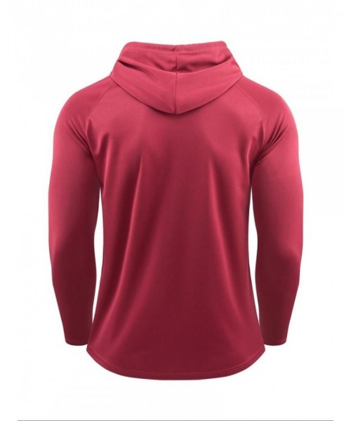 Men's Solid Long Sleeve Drawstring Hoodie Tee, Casual Sporty Hooded Sweatshirt for Running Gym Workout, Men's Sport & Outdoor Clothing for Spring & Fall Men's Solid Long Sleeve Drawstring Hoodie Tee, Casual Sporty Hooded Sweatshirt for Running Gym Workout, Men's Sport & Outdoor Clothing for Spring & Fall