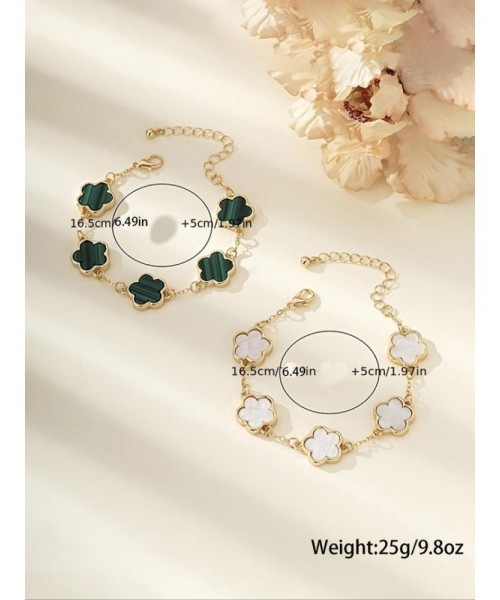Flower Design Link Bracelet for Summer, 2024 Summer Plain Color Bracelet for Women, Party, Daily Decor, Jewelry for Birthday Gift Fall Flower Design Link Bracelet for Summer, 2024 Summer Plain Color Bracelet for Women, Party, Daily Decor, Jewelry for Birthday Gift Fall