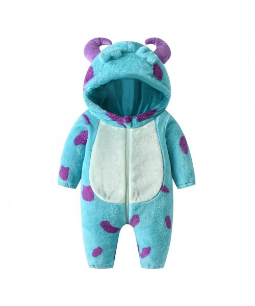 Infant Fleece Jumpsuit Cartoon Animal Horn Hooded Warm Thicken Winter Rompers Outwear Snowsuit for Baby Girls and Boys Infant Fleece Jumpsuit Cartoon Animal Horn Hooded Warm Thicken Winter Rompers Outwear Snowsuit for Baby Girls and Boys
