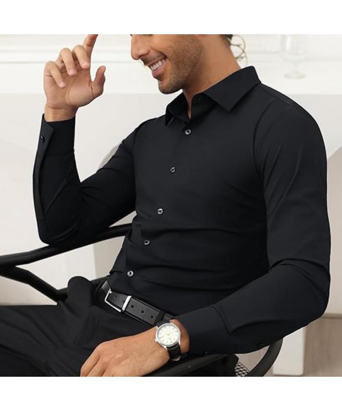 Men's super stretchy dress shirt quick-drying breathable anti-wrinkle muscle slim long-sleeved business sports casual shirt Slim-fitting Casual Casual Black Menswear Top Underwear Beige Plain Long Sleeve Collar Longsleeves Collared Wetsuit Men's super stretchy dress shirt quick-drying breathable anti-wrinkle muscle slim long-sleeved business sports casual shirt Slim-fitting Casual Casual Black Menswear Top Underwear Beige Plain Long Sleeve Collar Longsleeves Collared Wetsuit