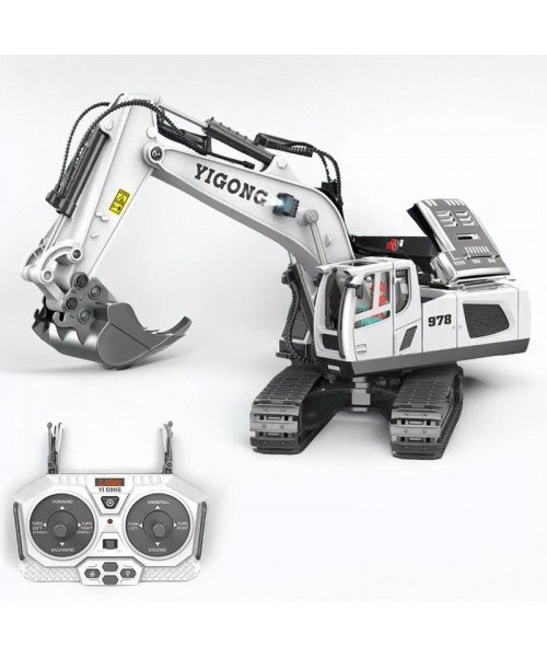 Excavator Toy (1 Set), Construction Excavator Toy, Fun Toy Engineering Truck, Remote Control Construction Vehicle, Alloy Engineering Car Toy, Realistic Excavator Toy, Alloy Truck Engineering Car Toy, Enhances Fine Motor Skills, Summer Gift