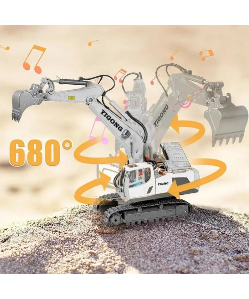 Excavator Toy (1 Set), Construction Excavator Toy, Fun Toy Engineering Truck, Remote Control Construction Vehicle, Alloy Engineering Car Toy, Realistic Excavator Toy, Alloy Truck Engineering Car Toy, Enhances Fine Motor Skills, Summer Gift