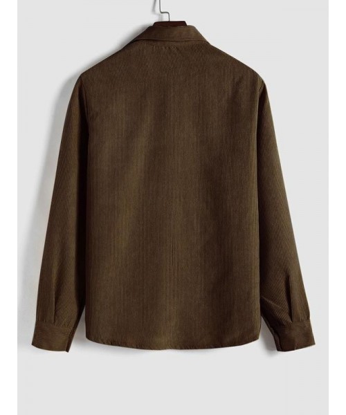 Men's Plain Pocket Button Half Placket Corduroy Shirt for Spring, Shirts for Men, Regular Fit Streetwear Long Sleeve Collared Top for Fall Winter, Fall Clothes, Men Clothes, Fall Outfits, Fallfreshness Men's Plain Pocket Button Half Placket Corduroy Shirt for Spring, Shirts for Men, Regular Fit Streetwear Long Sleeve Collared Top for Fall Winter, Fall Clothes, Men Clothes, Fall Outfits, Fallfreshness
