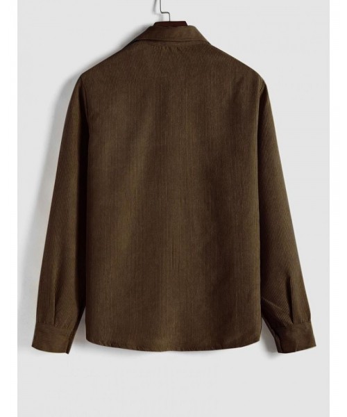 Men's Plain Pocket Button Half Placket Corduroy Shirt for Spring, Shirts for Men, Regular Fit Streetwear Long Sleeve Collared Top for Fall Winter, Fall Clothes, Men Clothes, Fall Outfits, Fallfreshness Men's Plain Pocket Button Half Placket Corduroy Shirt for Spring, Shirts for Men, Regular Fit Streetwear Long Sleeve Collared Top for Fall Winter, Fall Clothes, Men Clothes, Fall Outfits, Fallfreshness