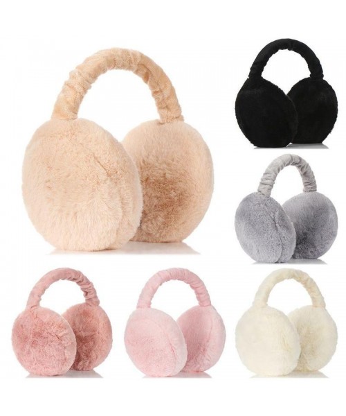 Solid Color Plush Earmuffs, Soft Ear Warmer, Foldable Ear Muffs, Comfortable Coldproof Earmuffs for Winter Outdoor