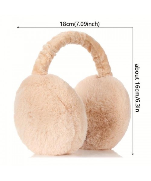 Solid Color Plush Earmuffs, Soft Ear Warmer, Foldable Ear Muffs, Comfortable Coldproof Earmuffs for Winter Outdoor