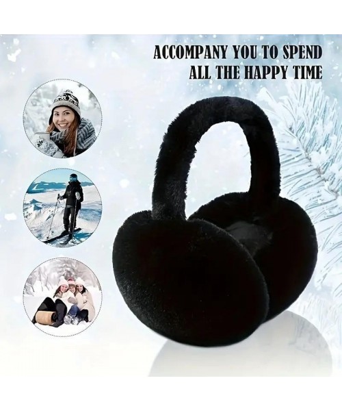 Solid Color Plush Earmuffs, Soft Ear Warmer, Foldable Ear Muffs, Comfortable Coldproof Earmuffs for Winter Outdoor