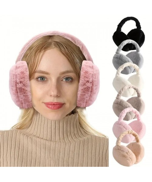 Solid Color Plush Earmuffs, Soft Ear Warmer, Foldable Ear Muffs, Comfortable Coldproof Earmuffs for Winter Outdoor