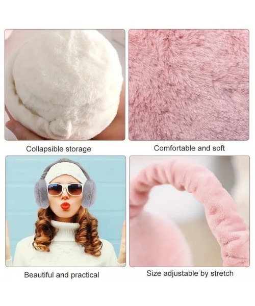 Solid Color Plush Earmuffs, Soft Ear Warmer, Foldable Ear Muffs, Comfortable Coldproof Earmuffs for Winter Outdoor