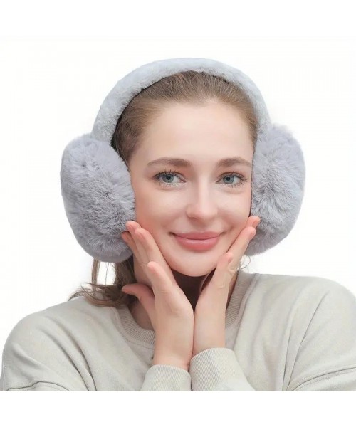 Solid Color Plush Earmuffs, Soft Ear Warmer, Foldable Ear Muffs, Comfortable Coldproof Earmuffs for Winter Outdoor