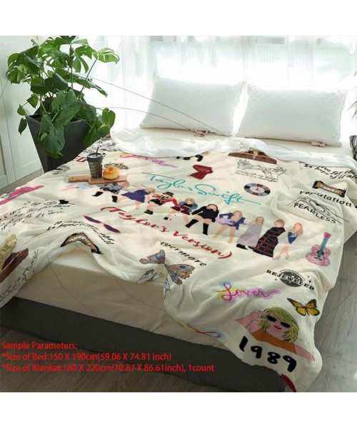 Letter & Girls Pattern Flannel Blanket, Soft Warm Throw Blanket, Air-conditioned Room Blanket, Nap Blanket for Home Office Travel