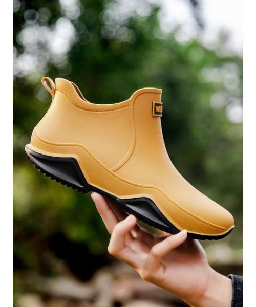 Women's Fashionable Letter Label Design Ankle Boots As Birthday Gifts, Casual Waterproof Non-slip Rain Boots for Outdoor, Female All-match Round Toe Shoes for Summer 2024 Women's Fashionable Letter Label Design Ankle Boots As Birthday Gifts, Casual Waterproof Non-slip Rain Boots for Outdoor, Female All-match Round Toe Shoes for Summer 2024