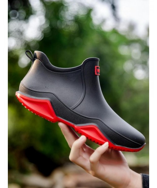 Women's Fashionable Letter Label Design Ankle Boots As Birthday Gifts, Casual Waterproof Non-slip Rain Boots for Outdoor, Female All-match Round Toe Shoes for Summer 2024 Women's Fashionable Letter Label Design Ankle Boots As Birthday Gifts, Casual Waterproof Non-slip Rain Boots for Outdoor, Female All-match Round Toe Shoes for Summer 2024