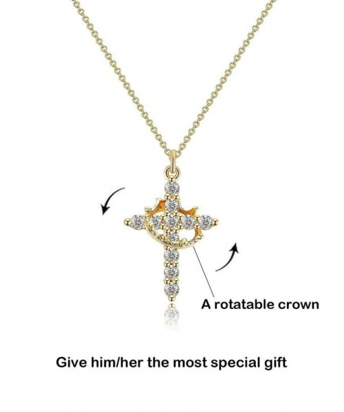 Simple Crown & Cross Pendant Choker Necklace for Women & Men & Girls Pretty Crown Cross Necklace For Daily Party Clothing Decor Trendy All-match & Exquisite Jewelry for Black Friday Christmas Gift Simple Crown & Cross Pendant Choker Necklace for Women & Men & Girls Pretty Crown Cross Necklace For Daily Party Clothing Decor Trendy All-match & Exquisite Jewelry for Black Friday Christmas Gift