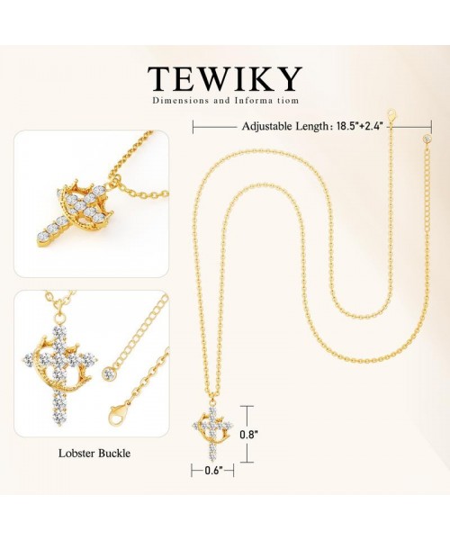 Simple Crown & Cross Pendant Choker Necklace for Women & Men & Girls Pretty Crown Cross Necklace For Daily Party Clothing Decor Trendy All-match & Exquisite Jewelry for Black Friday Christmas Gift Simple Crown & Cross Pendant Choker Necklace for Women & Men & Girls Pretty Crown Cross Necklace For Daily Party Clothing Decor Trendy All-match & Exquisite Jewelry for Black Friday Christmas Gift