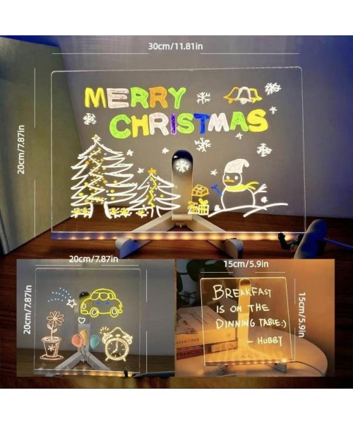 Acrylic Dry Erase Board with Light, 1 Count LED Light Up Dry Erase Board with Pen, Presentation Supplies for Office School Home Acrylic Dry Erase Board with Light, 1 Count LED Light Up Dry Erase Board with Pen, Presentation Supplies for Office School Home