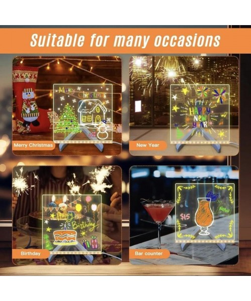Acrylic Dry Erase Board with Light, 1 Count LED Light Up Dry Erase Board with Pen, Presentation Supplies for Office School Home Acrylic Dry Erase Board with Light, 1 Count LED Light Up Dry Erase Board with Pen, Presentation Supplies for Office School Home