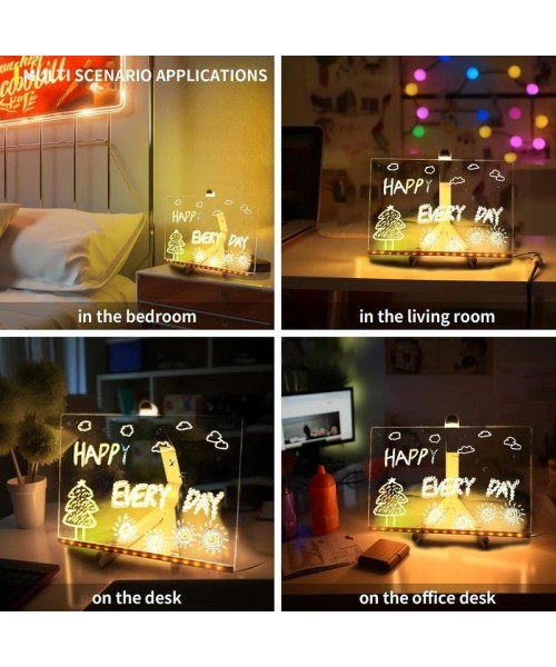Acrylic Dry Erase Board with Light, 1 Count LED Light Up Dry Erase Board with Pen, Presentation Supplies for Office School Home Acrylic Dry Erase Board with Light, 1 Count LED Light Up Dry Erase Board with Pen, Presentation Supplies for Office School Home