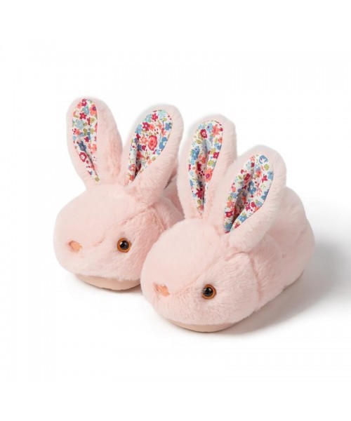 Girls Toddler Slippers Boys House Shoes For Little Kids Cute with Bunny Design Plush Indoor Slippers Non-Slip
