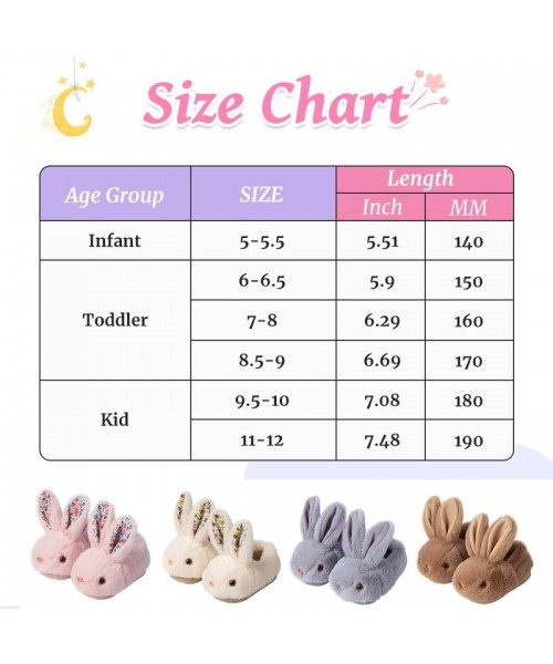 Girls Toddler Slippers Boys House Shoes For Little Kids Cute with Bunny Design Plush Indoor Slippers Non-Slip Girls Toddler Slippers Boys House Shoes For Little Kids Cute with Bunny Design Plush Indoor Slippers Non-Slip