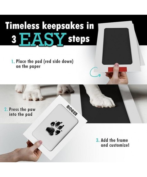 Paw Print Kit, 4-Pcs Ink Pads + 2 Photo Frame, Mess-Free Paw Print Stamp Pad for Dogs & Cats, Clean Touch Ink Pad, Dog Paw & Nose Print Kit, Keepsake Gift For Pet Dogs And Cats, Memorial Gift For Pets, Pet Memorials Paw Print Kit, 4-Pcs Ink Pads + 2 Photo Frame, Mess-Free Paw Print Stamp Pad for Dogs & Cats, Clean Touch Ink Pad, Dog Paw & Nose Print Kit, Keepsake Gift For Pet Dogs And Cats, Memorial Gift For Pets, Pet Memorials