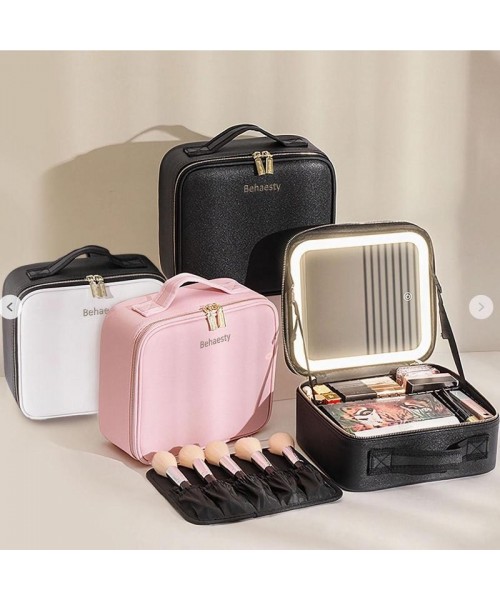 Travel Make-up Case with LED Mirror with 3-colour LED Lighted Adjustable Dividers, Make-up Case with Mirror Make-up Bags mutipul colore Travel Make-up Case with LED Mirror with 3-colour LED Lighted Adjustable Dividers, Make-up Case with Mirror Make-up Bags mutipul colore