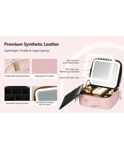 Travel Make-up Case with LED Mirror with 3-colour LED Lighted Adjustable Dividers, Make-up Case with Mirror Make-up Bags mutipul colore Travel Make-up Case with LED Mirror with 3-colour LED Lighted Adjustable Dividers, Make-up Case with Mirror Make-up Bags mutipul colore