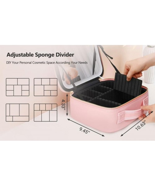 Travel Make-up Case with LED Mirror with 3-colour LED Lighted Adjustable Dividers, Make-up Case with Mirror Make-up Bags mutipul colore Travel Make-up Case with LED Mirror with 3-colour LED Lighted Adjustable Dividers, Make-up Case with Mirror Make-up Bags mutipul colore