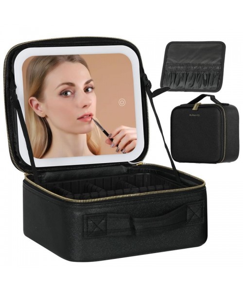 Travel Make-up Case with LED Mirror with 3-colour LED Lighted Adjustable Dividers, Make-up Case with Mirror Make-up Bags mutipul colore Travel Make-up Case with LED Mirror with 3-colour LED Lighted Adjustable Dividers, Make-up Case with Mirror Make-up Bags mutipul colore