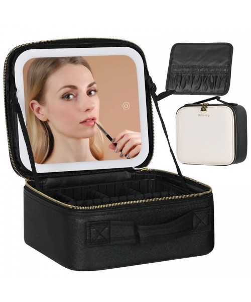 Travel Make-up Case with LED Mirror with 3-colour LED Lighted Adjustable Dividers, Make-up Case with Mirror Make-up Bags mutipul colore Travel Make-up Case with LED Mirror with 3-colour LED Lighted Adjustable Dividers, Make-up Case with Mirror Make-up Bags mutipul colore