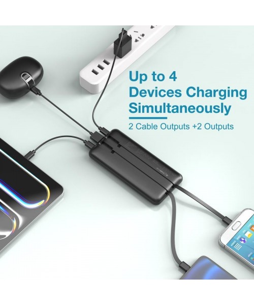 Portable Charger with Built-in Cables,Portable Charger with Cords Wires Slim 10000mAh Travel Battery Pack 4 Outputs 2 Inputs 22.5W Fast Charging Power Bank for Samsung Google Pixel LG Moto iPhone iPad Portable Charger with Built-in Cables,Portable Charger with Cords Wires Slim 10000mAh Travel Battery Pack 4 Outputs 2 Inputs 22.5W Fast Charging Power Bank for Samsung Google Pixel LG Moto iPhone iPad