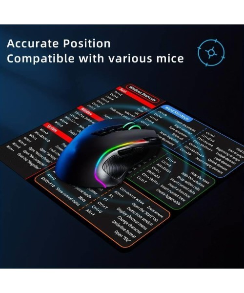 Large Size Mouse Pad With Creative Office Shortcuts For Word/Excel/PowerPoint, Durable Anti-Slip Design, Perfect Gaming Desk Pad, Upgraded XXL Size.